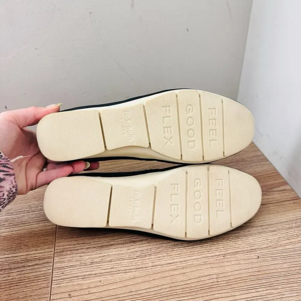 Dr Scholls Timeless Black Leather Ballerina Flats Women’s Size 6